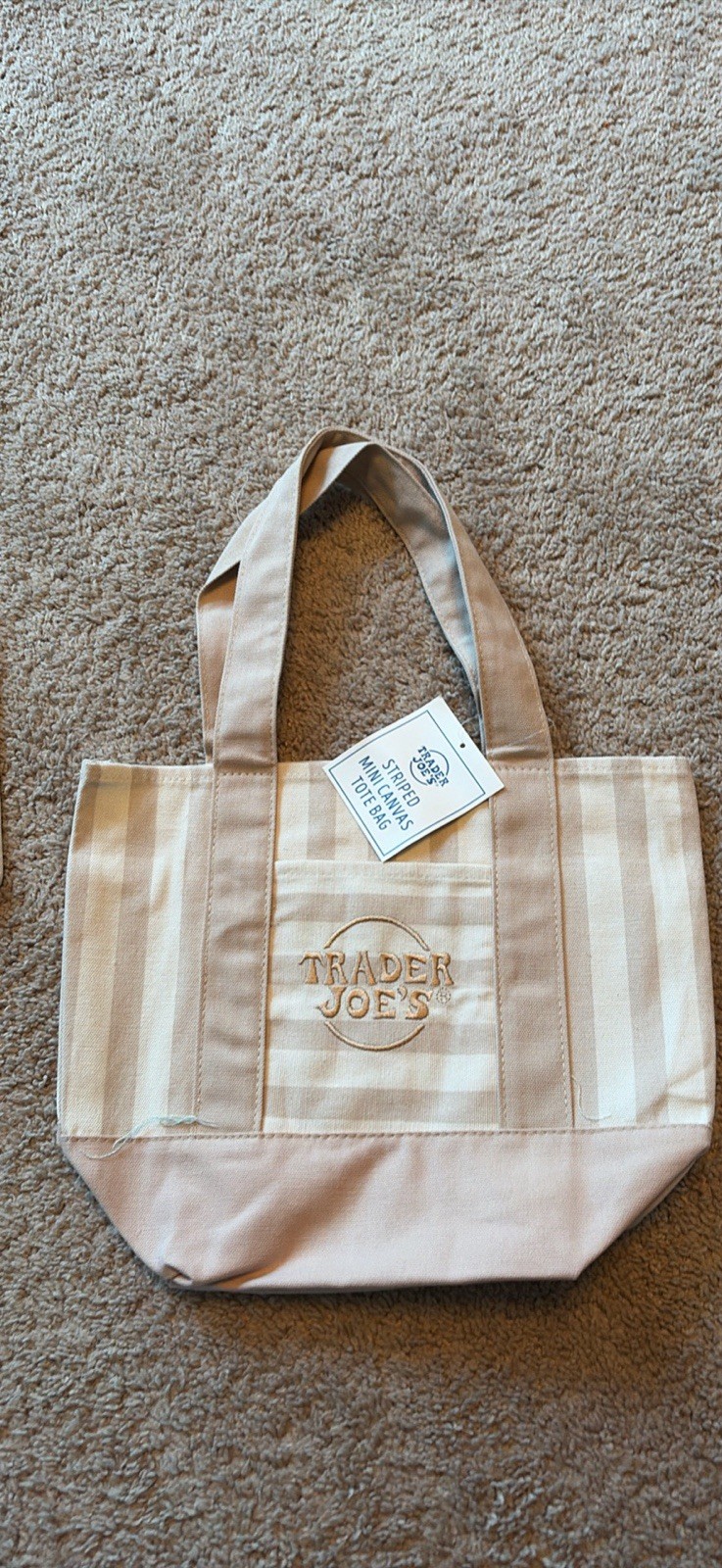 Trader Joe's Mini Canvas Tote Bag Multicolor. Details in description. gallery