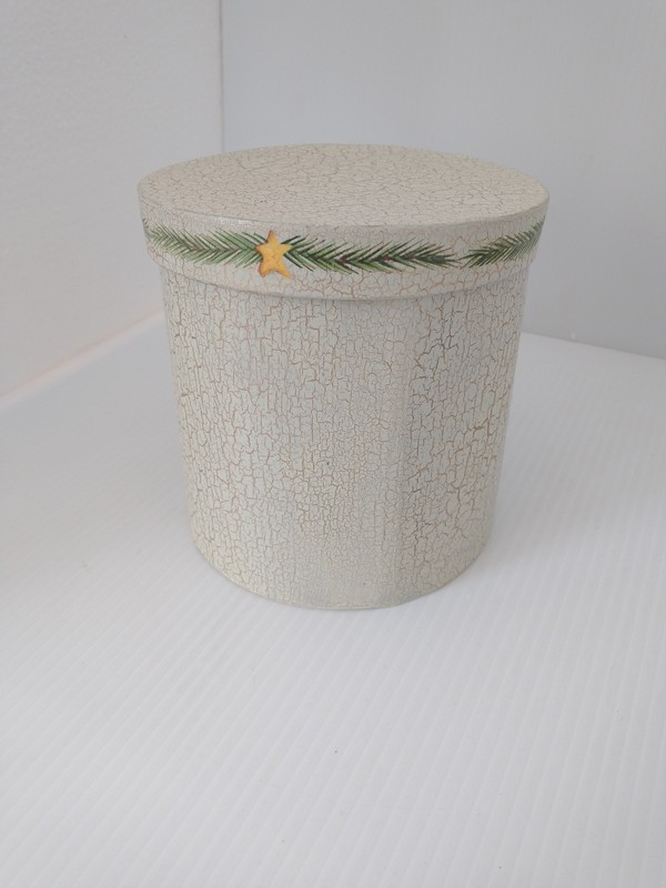 Nesting 3D Paper Mache Round Box Set Santa Cardinal Window Candy Cane Birdhouse gallery