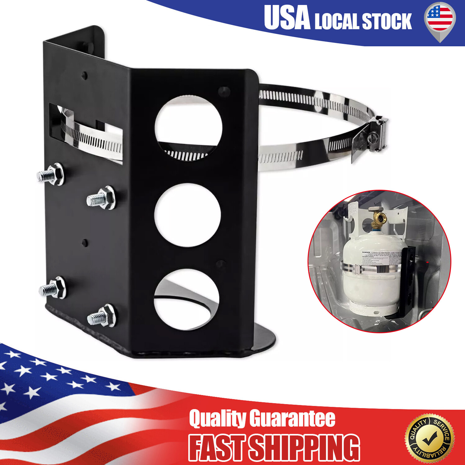 5LB Propane Tank Mount Aluminum Bracket for Vehicles RV OffRoad and Overland gallery