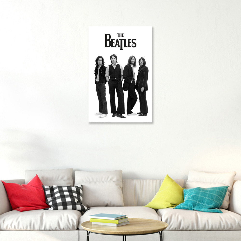 The Beatles - Music Poster (John, Paul, George & Ringo - White Background) gallery