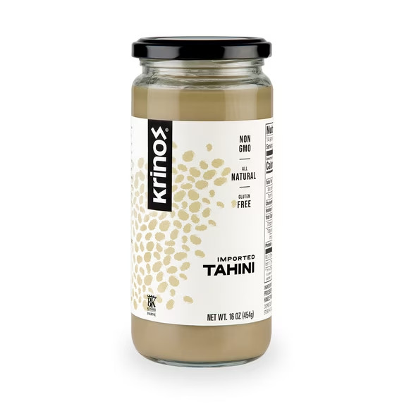 Krinos Imported Tahini, Velvety Texture, 16 oz Jar, Ground Sesame Seeds gallery