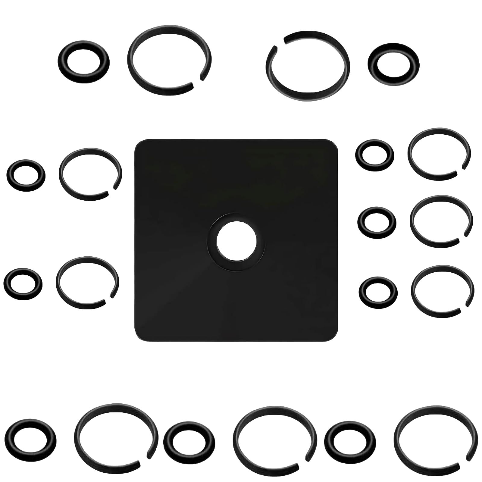 (5+5Sets) 3/8 and1/2 Impact Retaining Ring Clip with milwaukee o ring, Black gallery