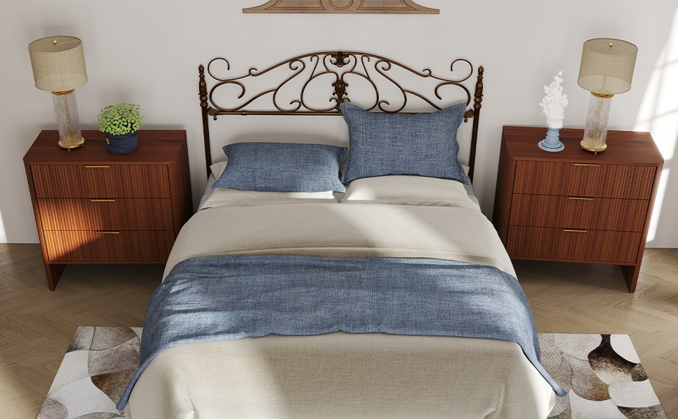 Modern Wavy Pattern Drawer Cabinet For Bedroom Storage JVOJ gallery