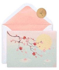 Papyrus Blank Card With Cherry 🌸 Blossoms