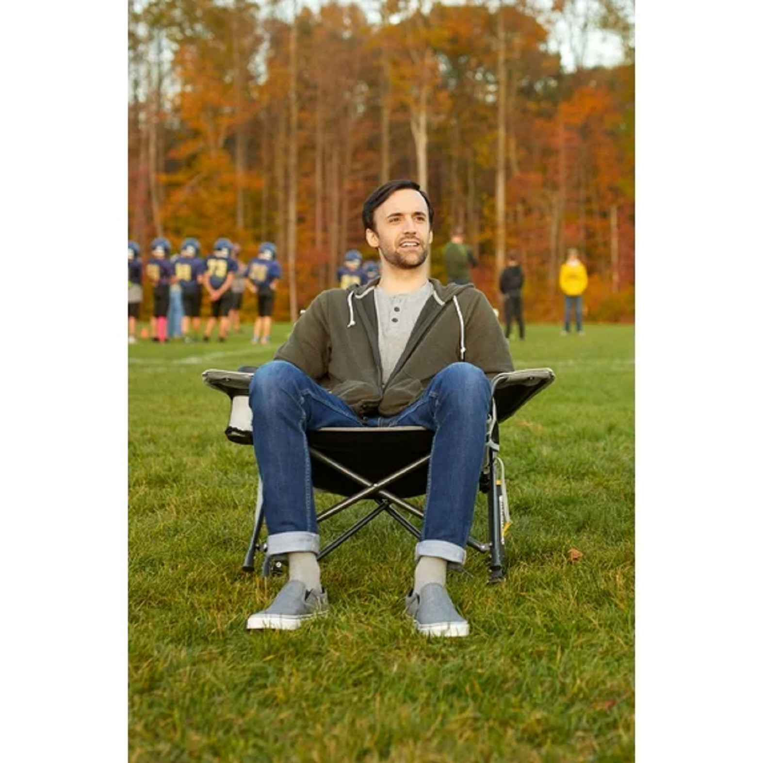 GCI Outdoor 410147 Kickback Rocker Camp Chair - Heathered Pewter gallery