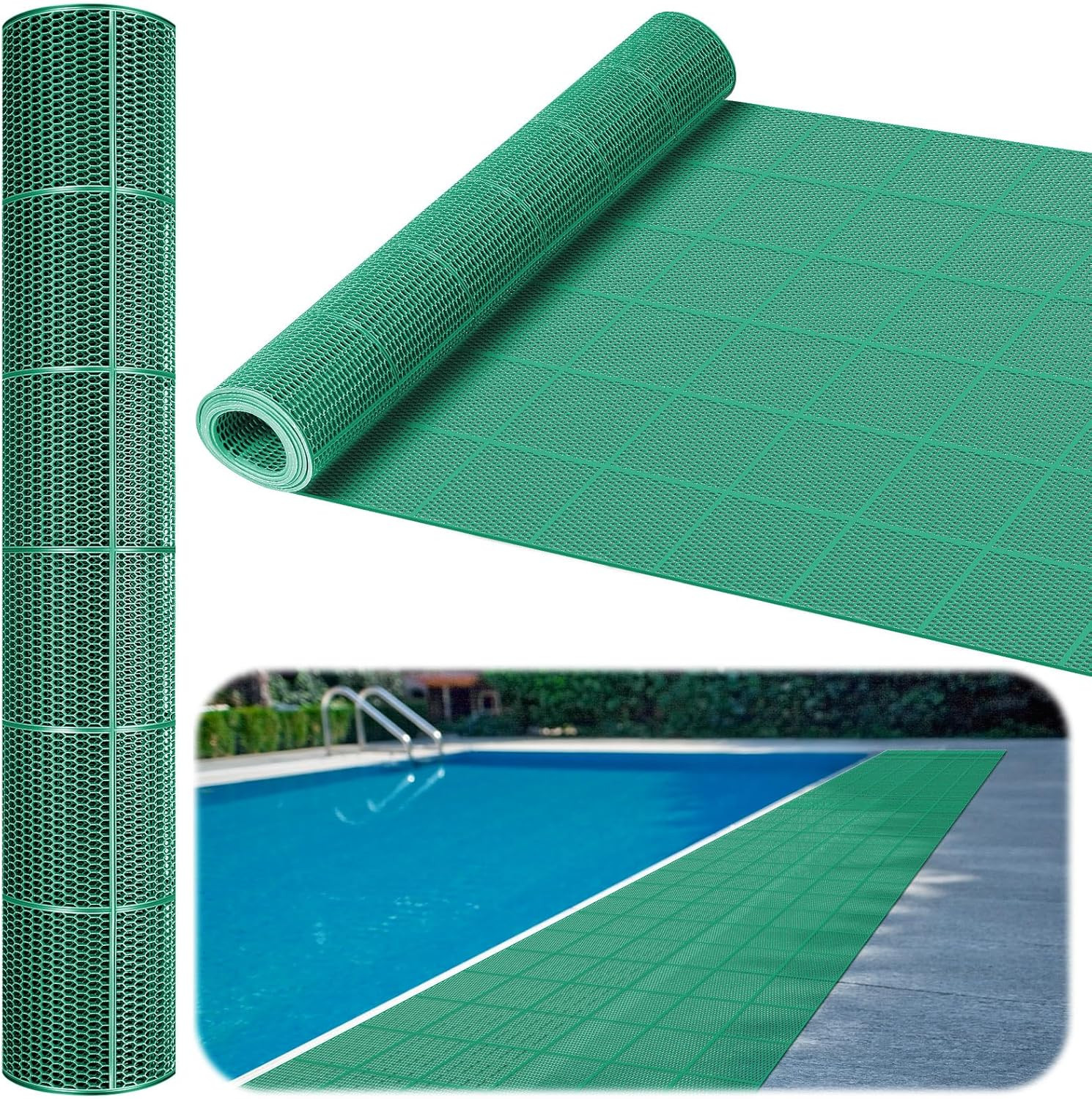 Pool Mat Non Slip Drainage Mats Swimming Pool Floor Deck Mats Rugs PVC Splash Me gallery