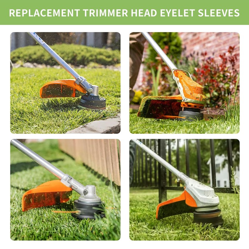 10-Pack String Trimmer Head Eyelet Sleeves, Replacement 10 Pieces, Silver gallery