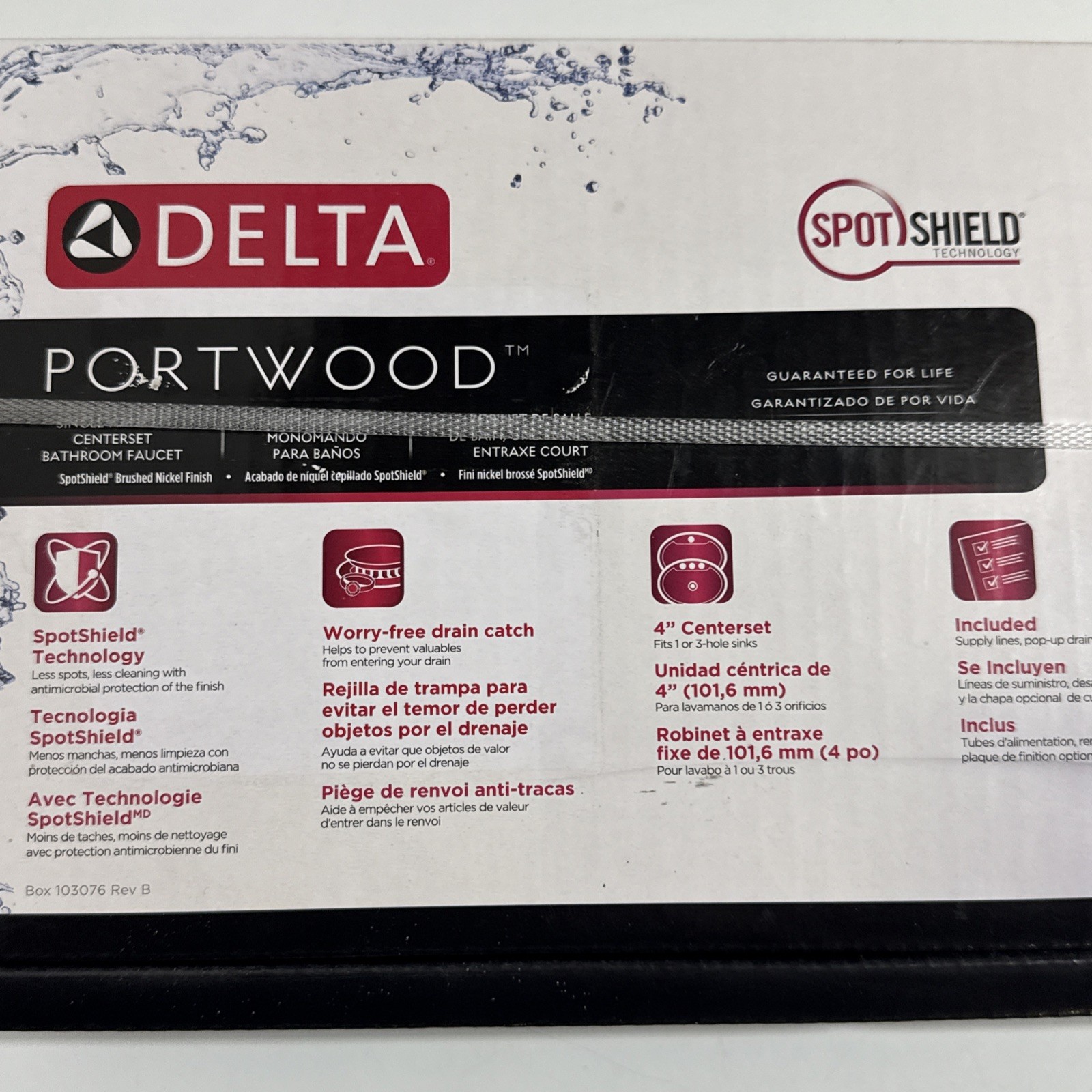 Delta Portwood Single Hole Single-Handle Bathroom Faucet Brushed Nickel Sealed gallery