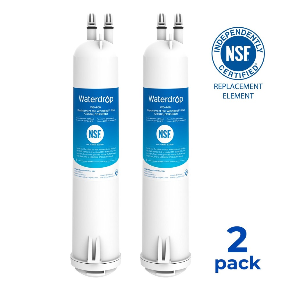 Waterdrop Refrigerator Filter, Replacement for Kenmore® 46-9083, 46-9030, 2 Pack