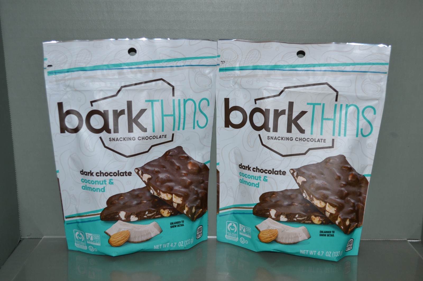 (2) BarkTHINS Dark Chocolate Coconut & Almond, 4.7 oz Each BB 08/2026 gallery