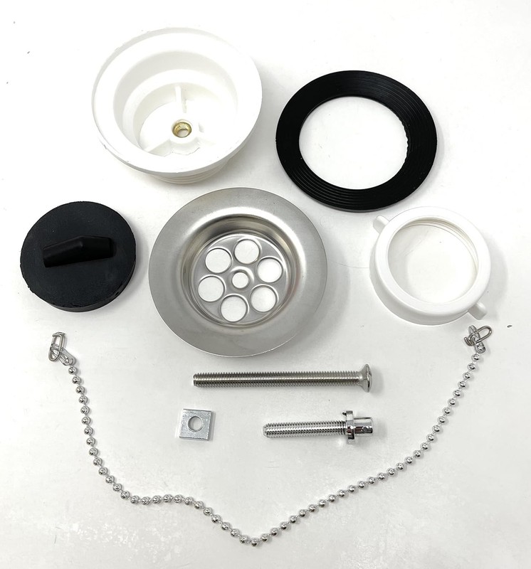 Sink Drain Assembly with Drain Stopper, 1-1/2 inch Metal and Plastic gallery