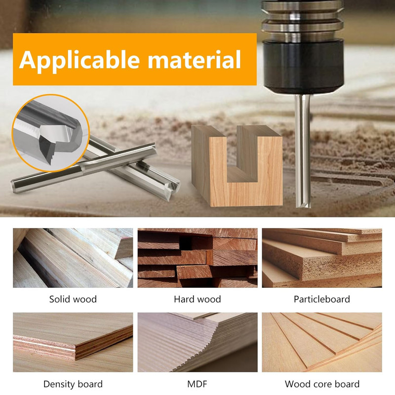 1/8 Inch Straight Router Bits Set (CED 1.0Mm 1.5Mm 2.0Mm 2.5Mm 3.175Mm) Milling gallery