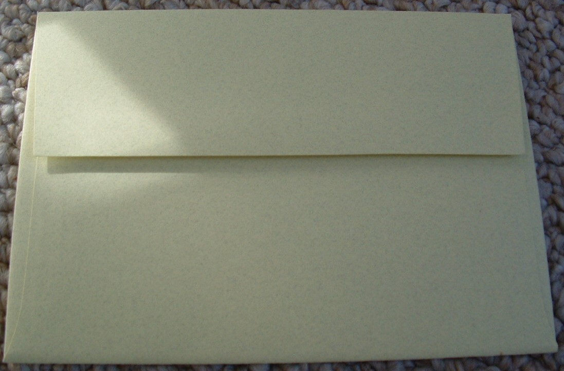 A6 Envelopes, 4 3/4 x 6 1/2, Spring Green Sparkle, Gummed Square Flap gallery