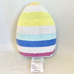 Room Essentials Easter Egg Throw Pillow Pastel Striped Tufted Decorative 16×12.5