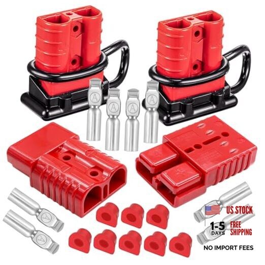 4Pcs 175Amp Battery Quick Connect/Disconnect, 1/0 Gauge Wire Red 175A (4Pcs) gallery