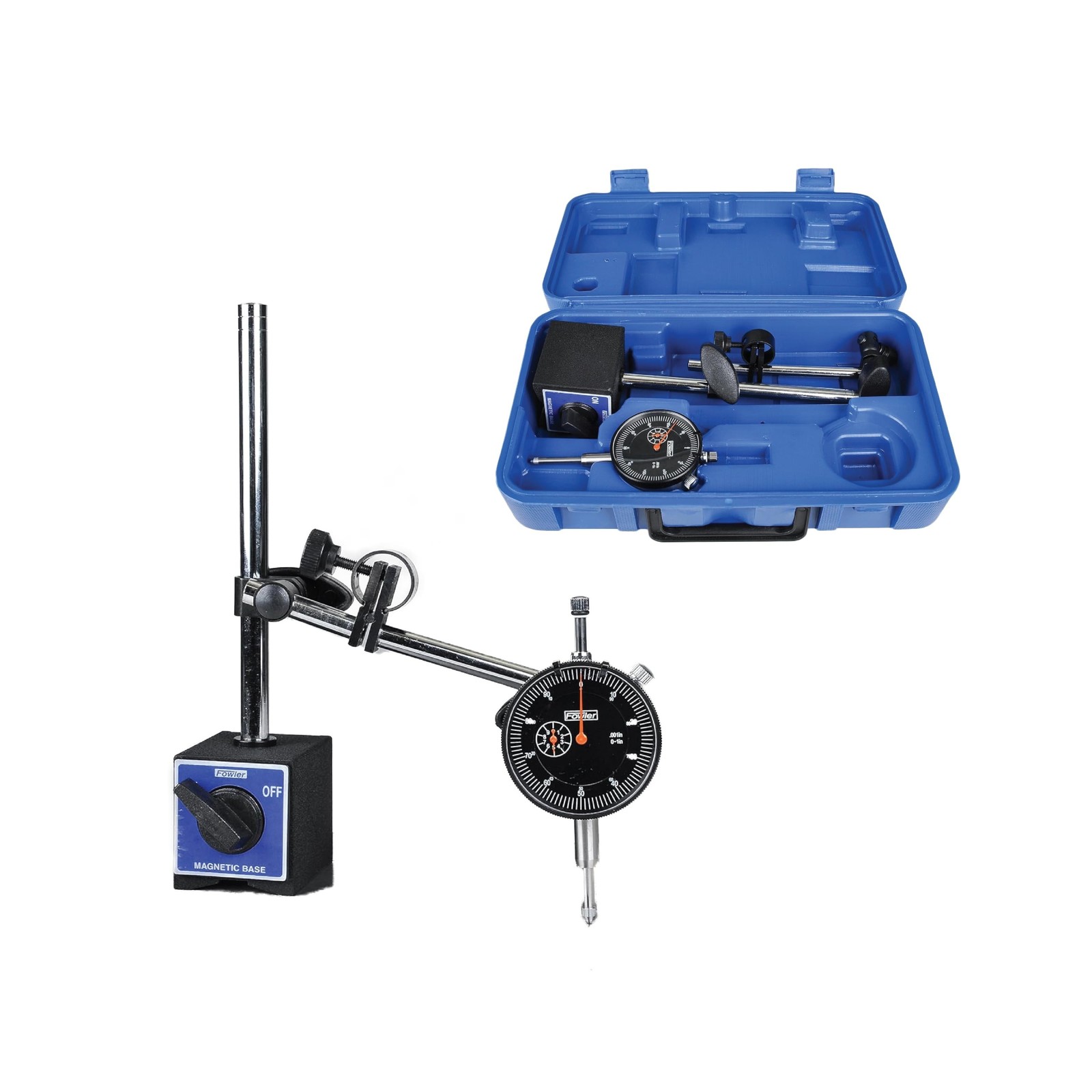 Fowler 52-520-199-0, Magnetic Base and Black Dial Indicator Set gallery