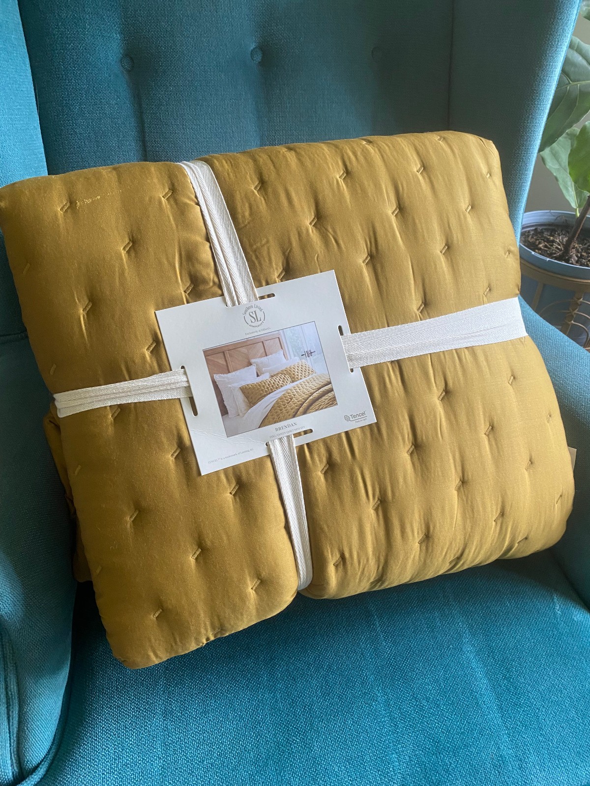 NWT Southern Living Brendan 3 pc Quilt & Shams Set Full/Queen Tobacco gallery