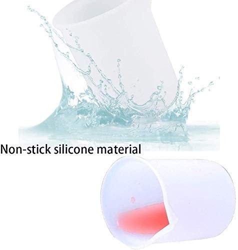 10 Pcs 100ml Silicone Measuring Cups, Nonstick Mixing Cups for 100ml, White gallery