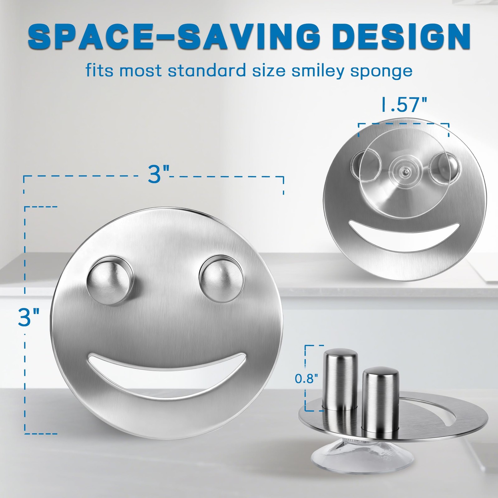 Stainless Steel Sponge Holder For Scrub Daddy Mommy Sponge Bathroom Kitchen Sin gallery