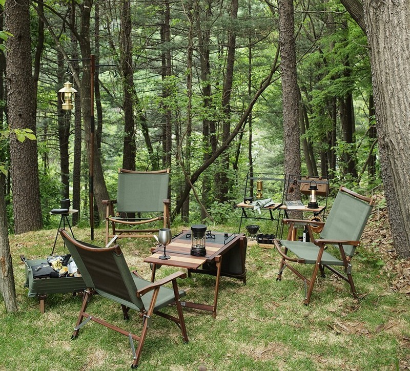 Supernova Super Craft Foldable red oak and teak Wood Table, Camping, Glamping gallery