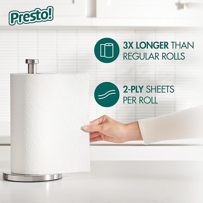Presto! Ultra-Strong Premium Paper Towels, 158 Sheet Huge Roll - Flex-a-Size, 12 gallery