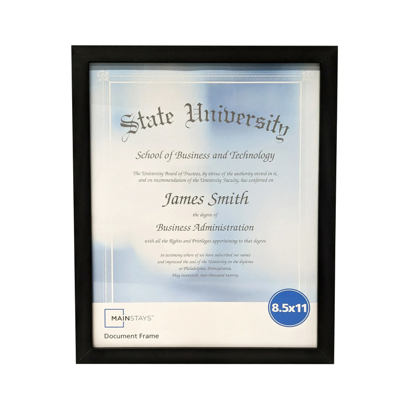 (2 Pack) 8.5x11 Document Picture Frame Certificate Wall Home Office Decor, Black gallery