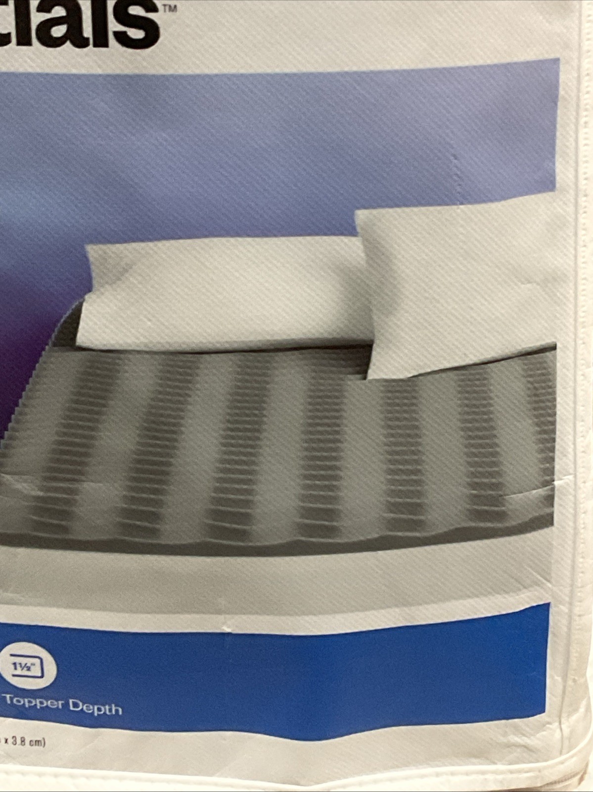 Room Essentialls King Reversible Memory Foam Mattress Topper Gray gallery