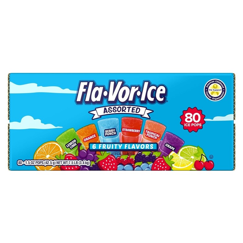 Popsicle Variety Pack 80 Count Assorted Flavors Fat Free Gluten Free Treats gallery