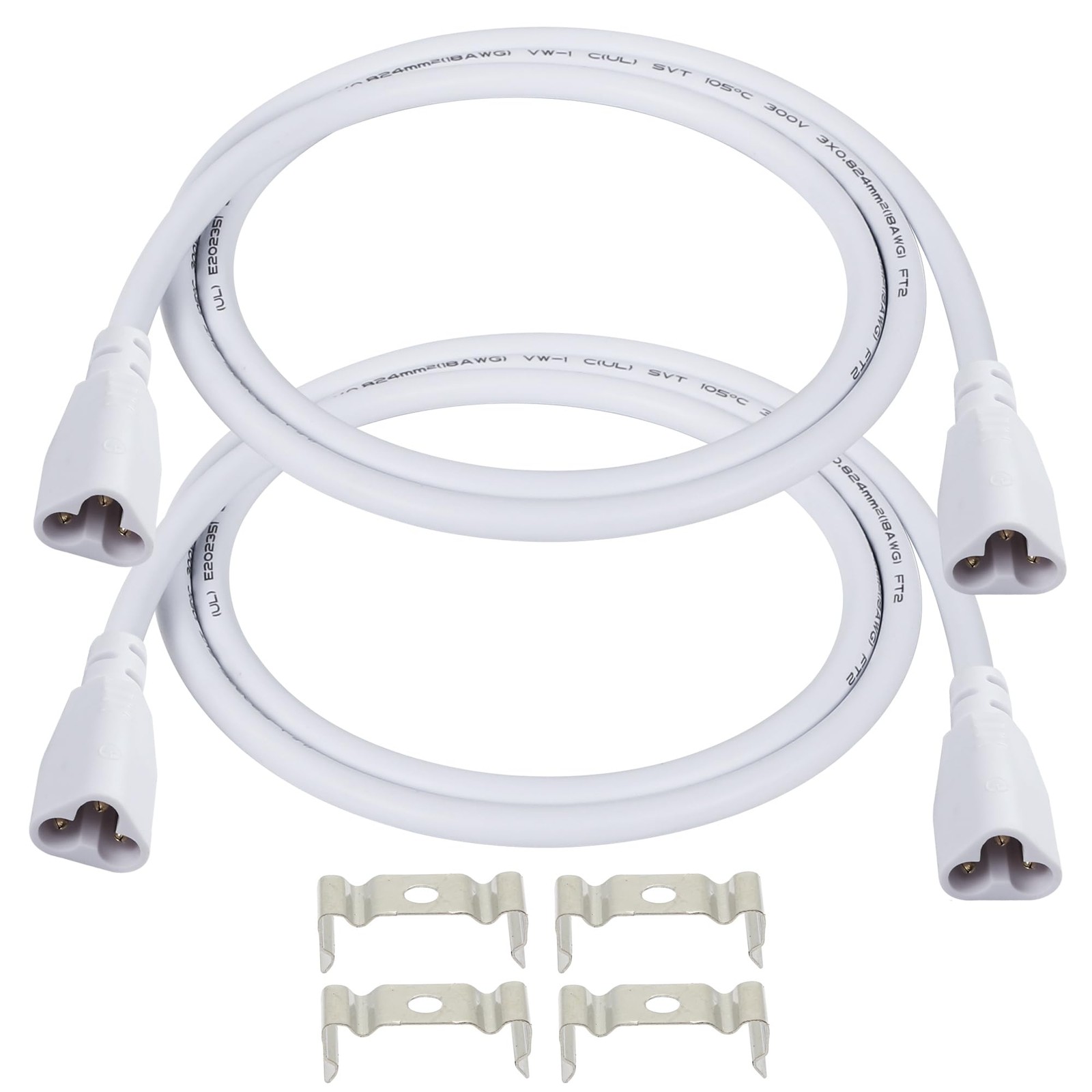 SinLoon 2 Pack UL-LP Certification T5 T8 Male LED Cable 3.3FT 3Pin... gallery