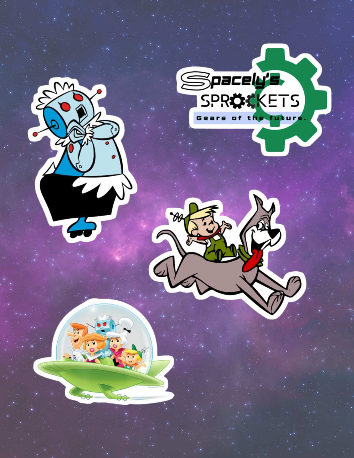 The Jetsons 4pc Retro Cartoon Sticker Pack gallery