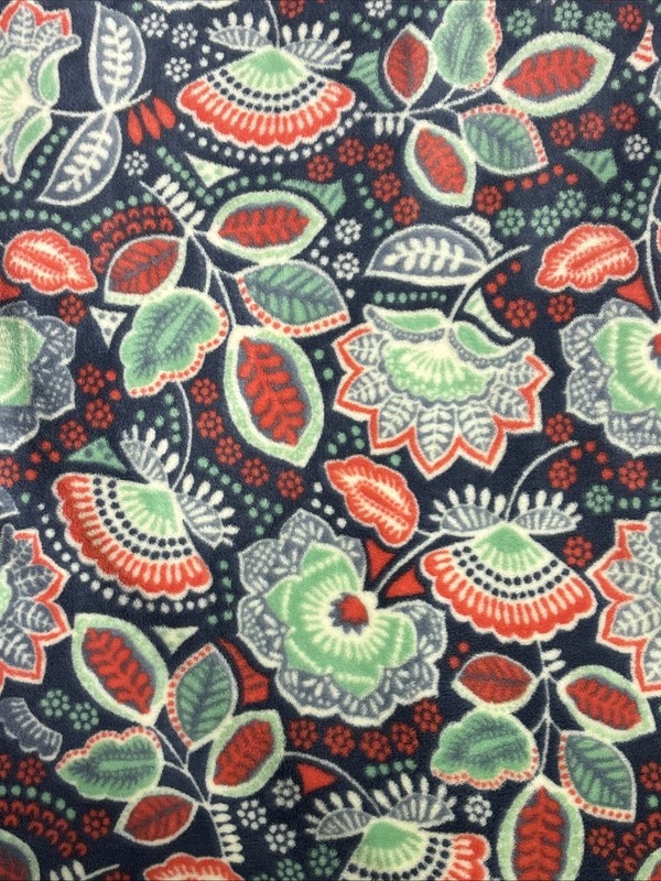 Vera Bradley Blanket Throw Nomadic Floral Soft Fleece 50x80 RETIRED gallery