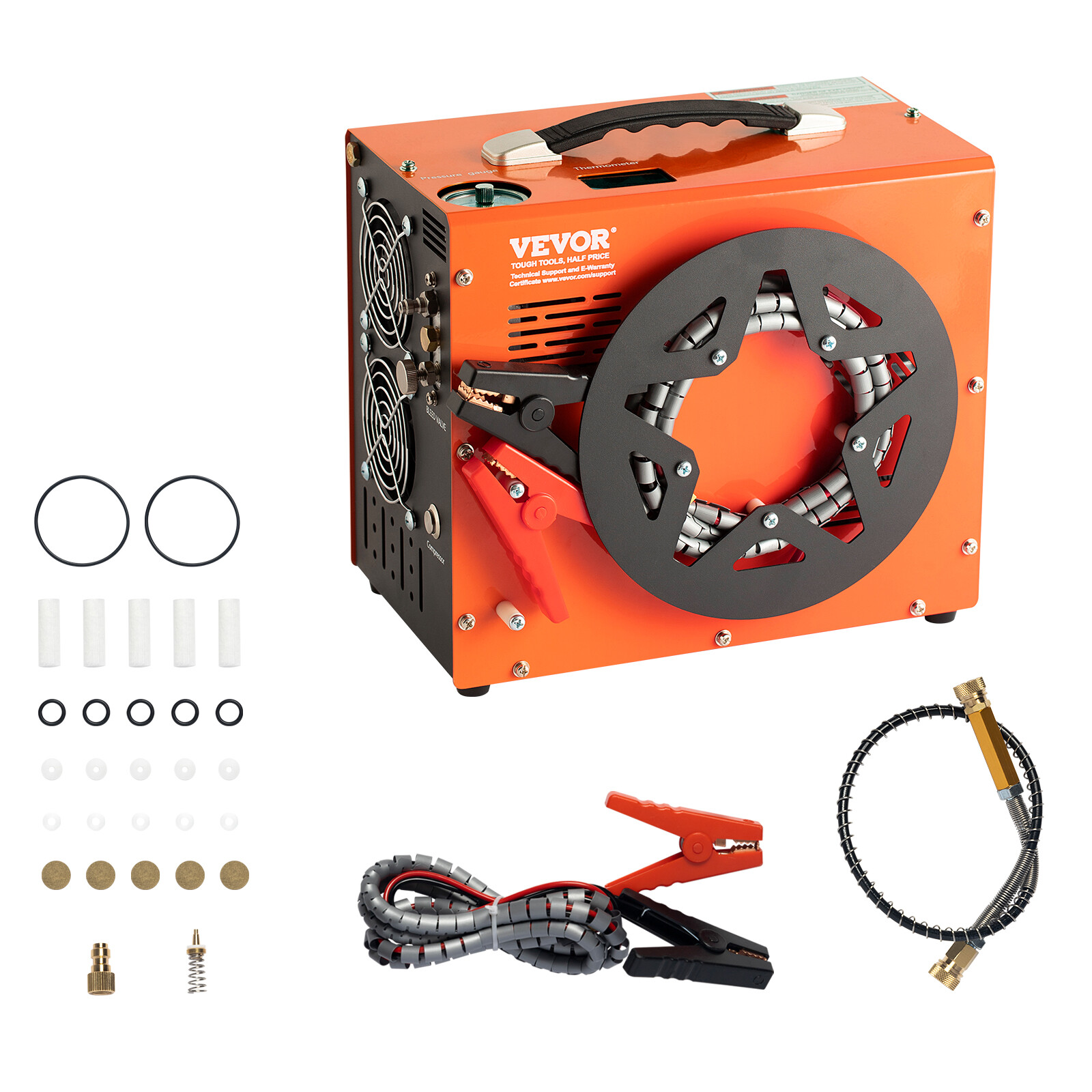 VEVOR PCP Air Compressor 4500PSI/30Mpa Built-in Converter DC12V/AC120V Auto-Stop gallery
