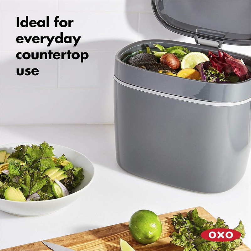 OXO Good Grips EASY-CLEAN COMPOST BIN - CHARCOAL - 1.75 GAL/6.62 L gallery