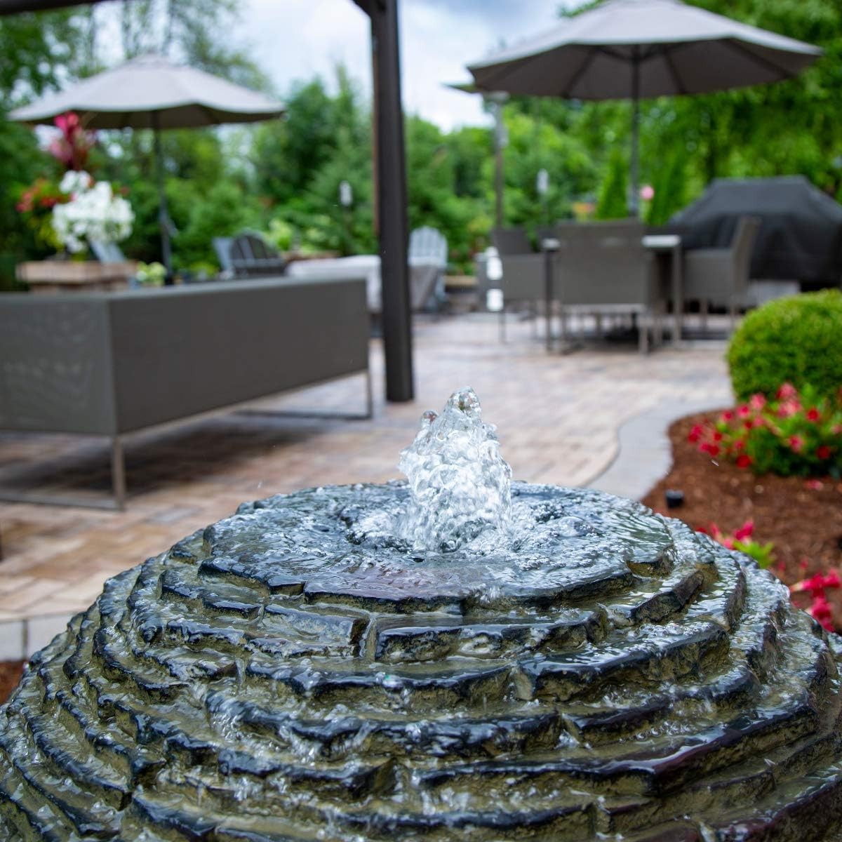 Aquascape Small Stacked Slate Sphere Fountain 78287 gallery