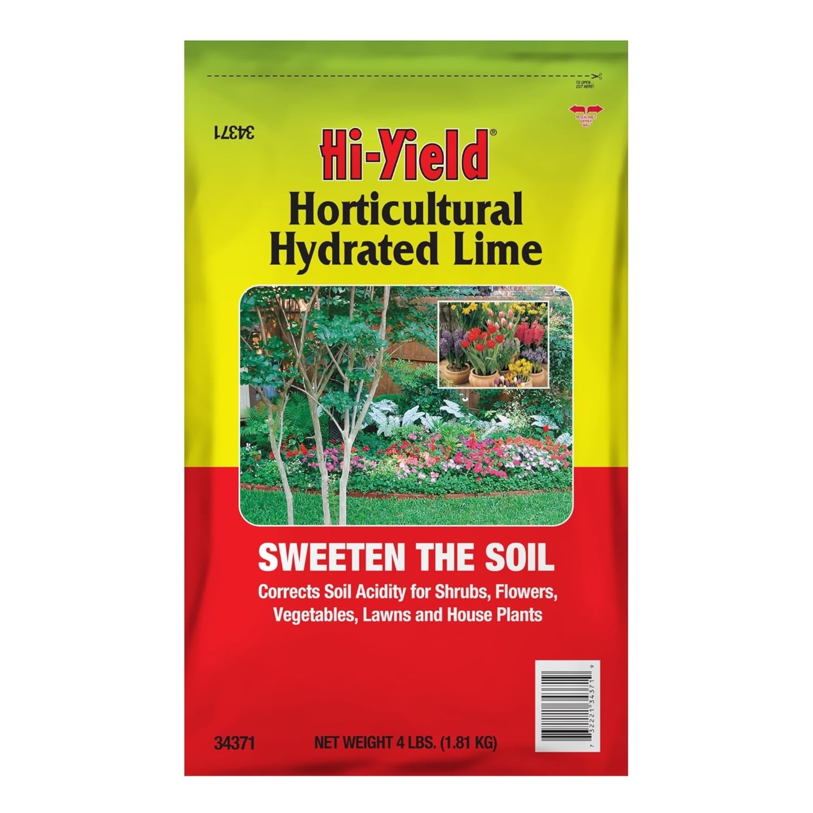 Hi-Yield Horticultural Hydrated Lime Soil Amendment and Acid Neutralizer, 4lbs gallery