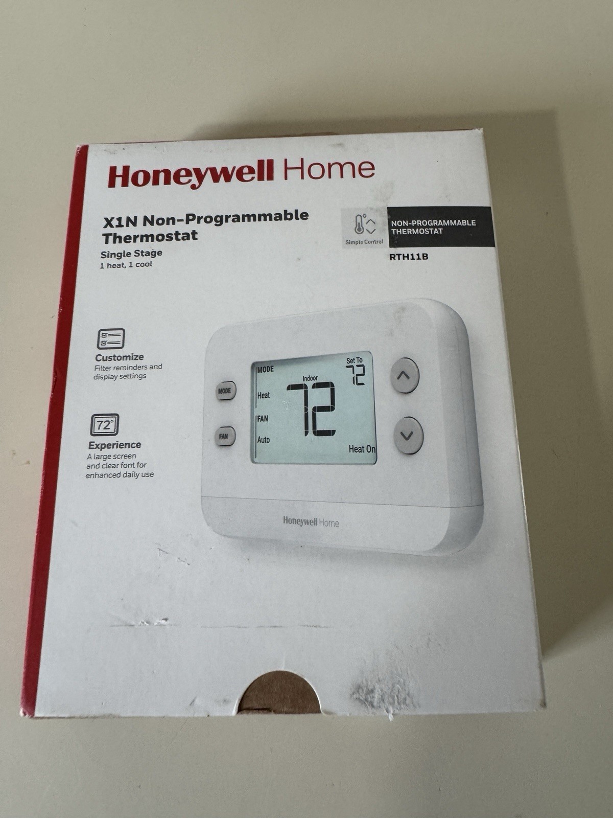 Honeywell Home X1N Non Programmable Thermostat RTH11B Single Stage 1 Heat 1 Cool gallery