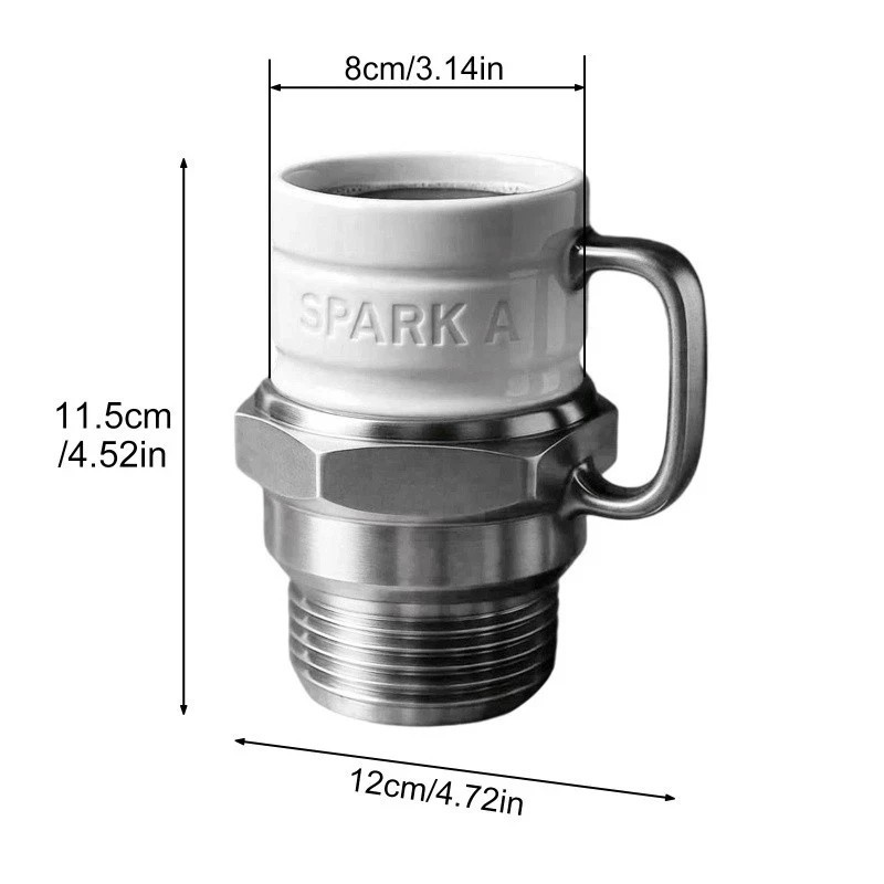 Spark Plug Coffee Mug Creative Engine Design Cup for Car Lovers gallery