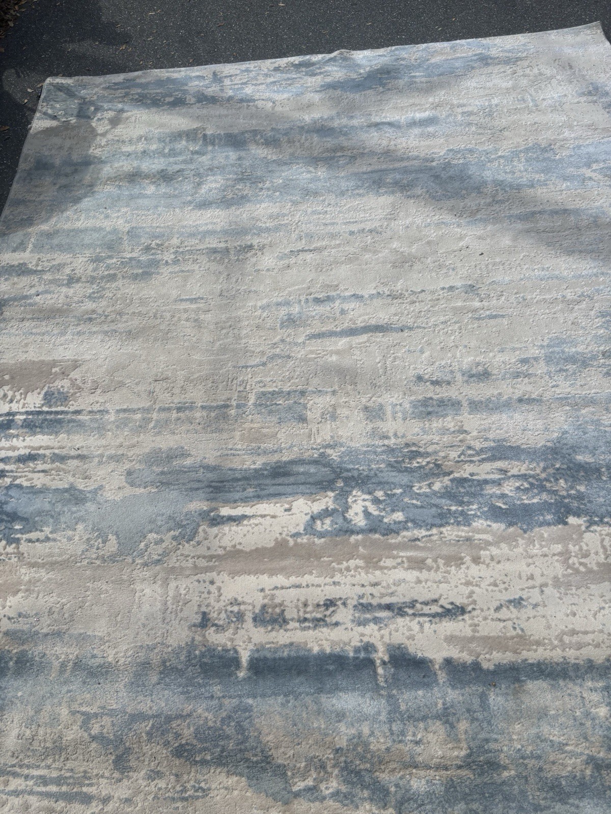 Calvin Klein ARTIC Abstract Blue Beige Gray Modern Area Rug Polyester gallery