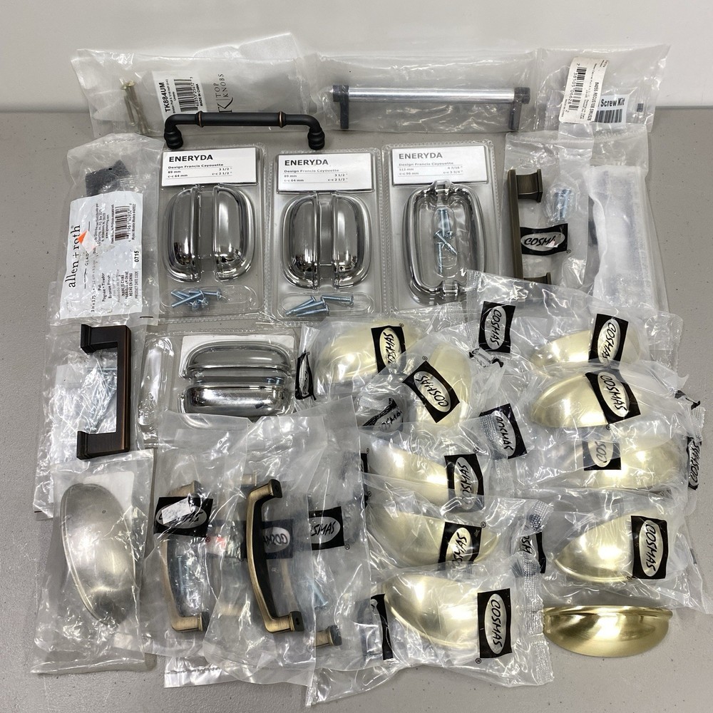 New Mixed Lot 29 Cabinet Hardware Pulls IKEA Top Knobs Liberty Allen Roth Emtek
