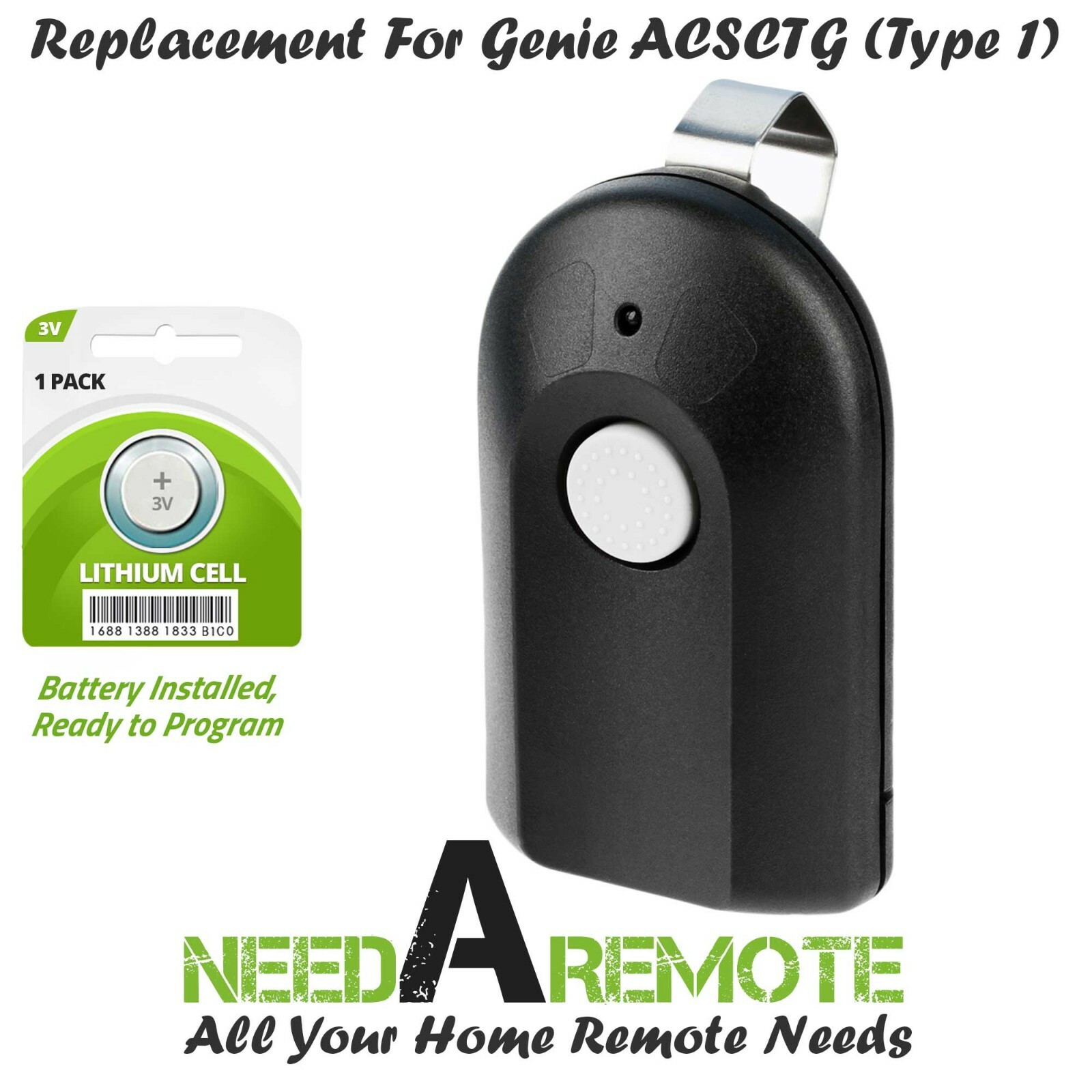 For Genie Intellicode Model ACSCTG Type 1 Garage Door Opener Remote Control gallery