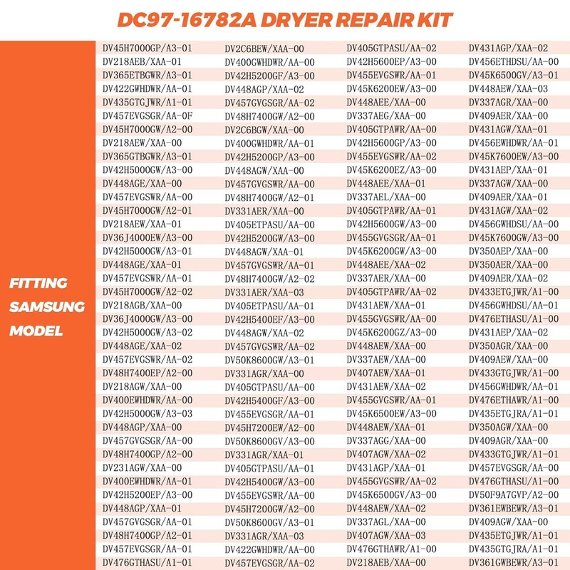 Dryer Repair Kit Drum Rollers Belt Pulley Replace For Samsung gallery