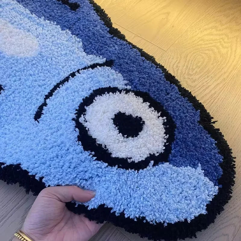 Salted Fish Shape Rug Non-Slip Bathroom Floor Mat Bedroom Bedside Carpet Soft gallery