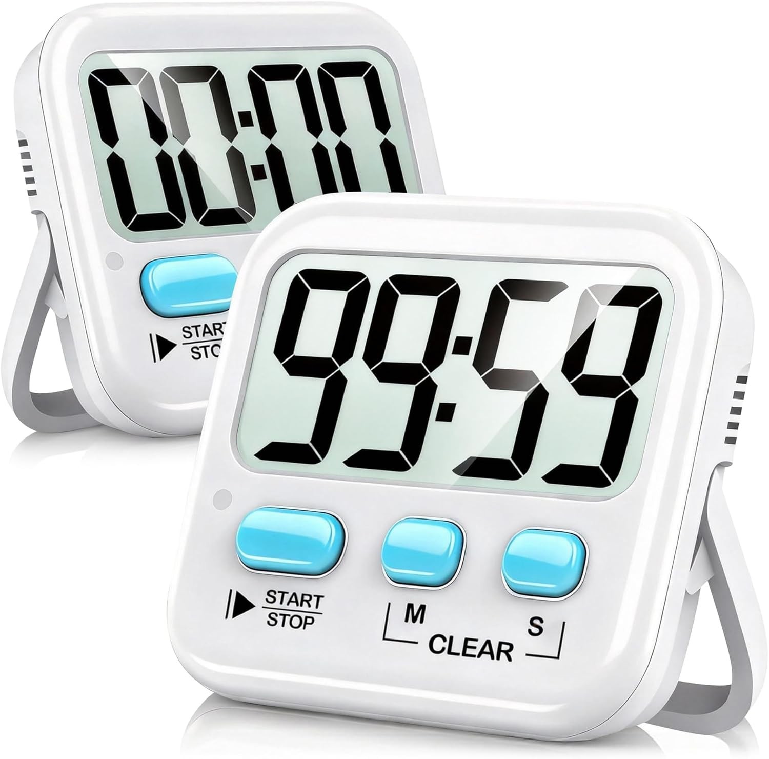 Antonki 2-Pack Digital Kitchen Timer Magnetic Countdown for Cooking & Study gallery