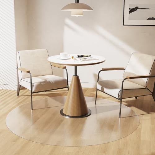 Clear Plastic Floor Mat for Under Dining Table, 4ft Round No Slip Waterproof gallery