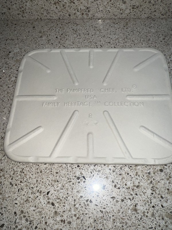 Pampered Chef Stoneware Baking Sheet Stone 12 X 15 Rectangular #1350 Cookies gallery