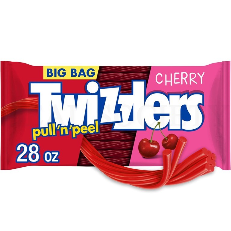 Twizzlers Pull 'n' Peel Cherry Flavored Licorice Candy 28oz Lot of 4 Bags gallery