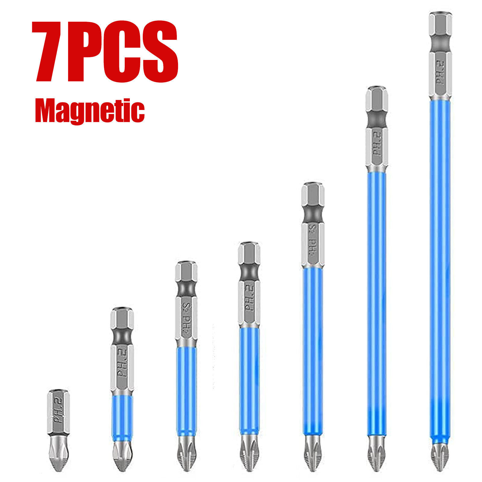 14/7 Magnetic screwdriver bit Bits set PH2 Anti-slip Hex Shank Screw Cross Head gallery