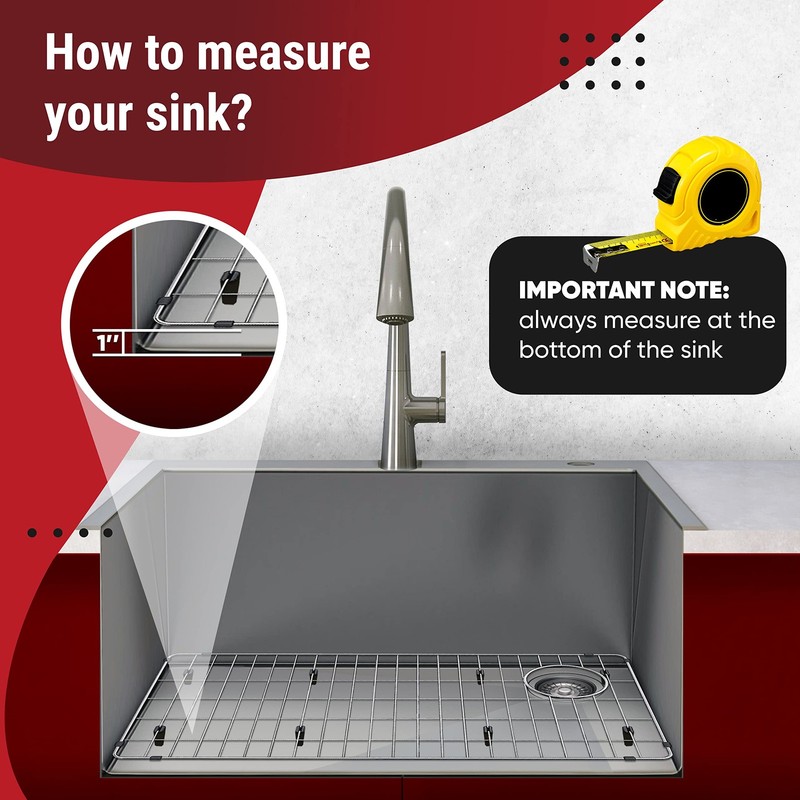 Granatan Kitchen Sink Protector Grid 28X14 Inch Stainless Steel Sink Bottom gallery