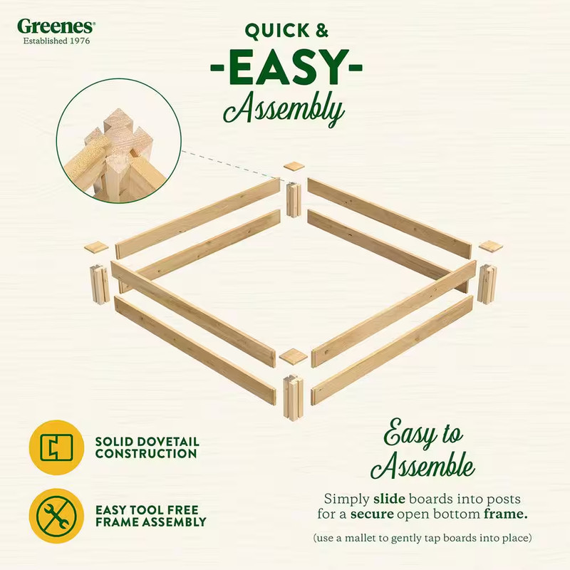 Premium Sanded Natural Cedar Wood Rectangle Raised Garden Bed with 3/4 In. Thick gallery