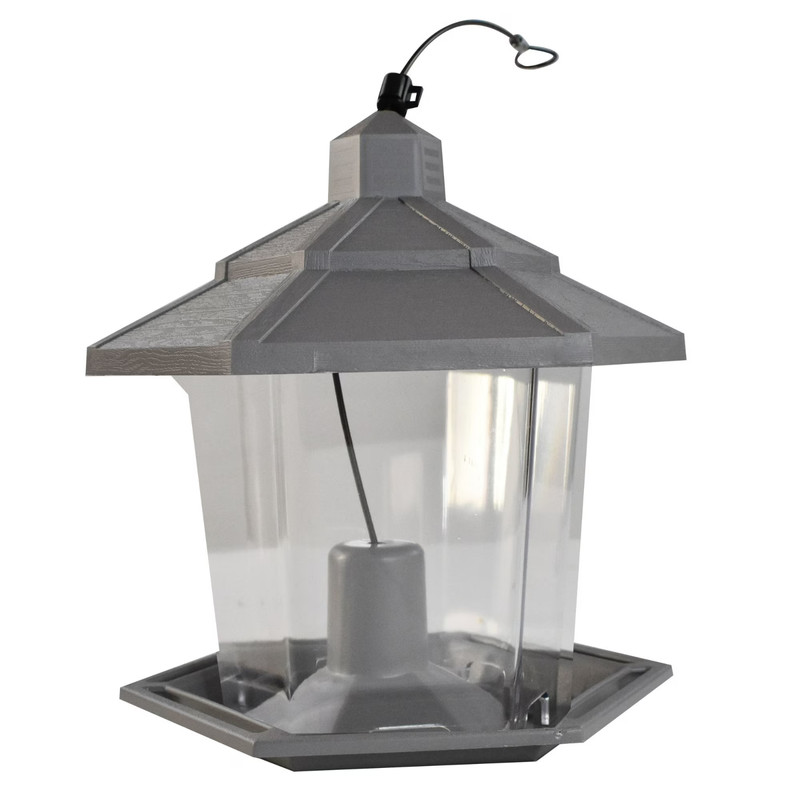 Pennington Earth Smart, Gray Plastic, Hopper Wild Bird Feeder, 2.5 lb. Capacity gallery